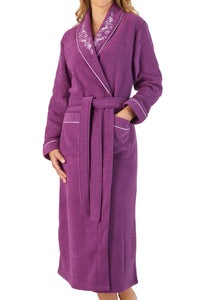 Slenderella Ladies Shawl Collar Boucle Fleece Dressing Gown (3 Colours)