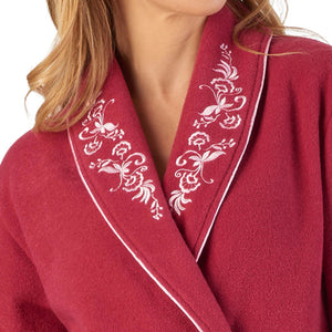 Slenderella Ladies Shawl Collar Boucle Fleece Dressing Gown (3 Colours)