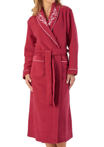 Slenderella Ladies Shawl Collar Boucle Fleece Dressing Gown (3 Colours)