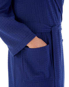 Slenderella Ladies Lightweight Waffle Robe with Shawl Collar (6 Colours)