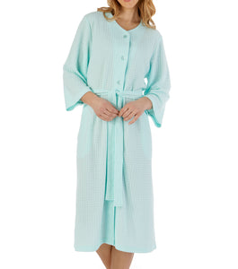 Slenderella Ladies Lightweight Button Through Waffle Robe (5 Colours)
