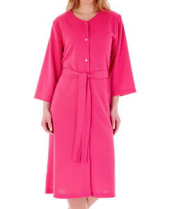 Slenderella Ladies Lightweight Button Through Waffle Robe (5 Colours)