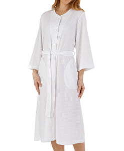 Slenderella Ladies Lightweight Button Through Waffle Robe (5 Colours)