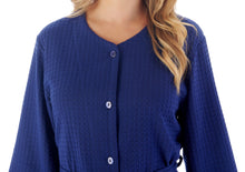 Load image into Gallery viewer, Slenderella Ladies Lightweight Button Through Waffle Robe (5 Colours)