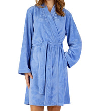 Load image into Gallery viewer, Slenderella Floral Embossed Wrap Dressing Gown (5 Colours)