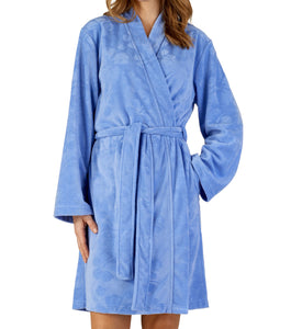 Slenderella Floral Embossed Wrap Dressing Gown (5 Colours)