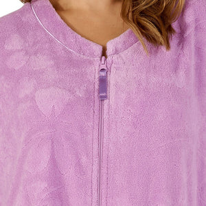 Slenderella Floral Embossed Zip Through Dressing Gown (Small - XXXL)