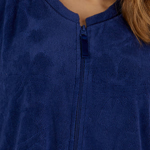 Slenderella Floral Embossed Zip Through Dressing Gown (Small - XXXL)