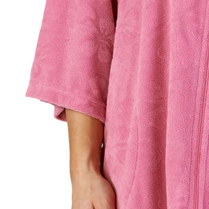 Slenderella Floral Embossed Zip Through Dressing Gown (Small - XXXL)