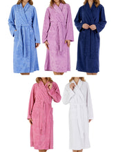 Load image into Gallery viewer, Slenderella Floral Embossed Shawl Collar Dressing Gown (5 Colours)