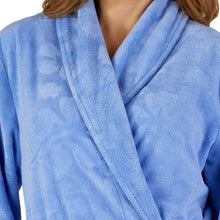 Load image into Gallery viewer, Slenderella Floral Embossed Shawl Collar Dressing Gown (5 Colours)