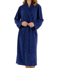 Load image into Gallery viewer, Slenderella Floral Embossed Shawl Collar Dressing Gown (5 Colours)
