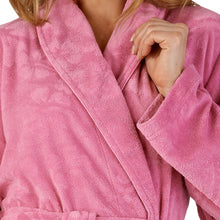 Load image into Gallery viewer, Slenderella Floral Embossed Shawl Collar Dressing Gown (5 Colours)