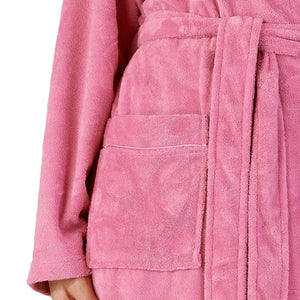 Slenderella Floral Embossed Shawl Collar Dressing Gown (5 Colours)