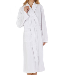 Slenderella Floral Embossed Shawl Collar Dressing Gown (5 Colours)