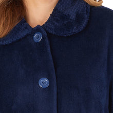 Load image into Gallery viewer, Slenderella Ladies Button Up Fleece Dressing Gown with Waffle Detail (Small - XXXL)