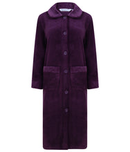 Load image into Gallery viewer, Slenderella Ladies Button Up Fleece Dressing Gown with Waffle Detail (Small - XXXL)