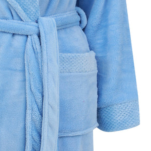 Slenderella Shawl Collar Wrap Robe with Waffle Detail (Small - XXXL)