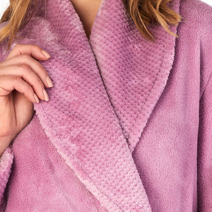 Slenderella Shawl Collar Wrap Robe with Waffle Detail (Small - XXXL)