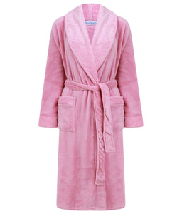 Slenderella Shawl Collar Wrap Robe with Waffle Detail (Small - XXXL)