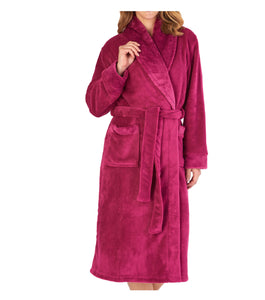 Slenderella Shawl Collar Wrap Robe with Waffle Detail (Small - XXXL)