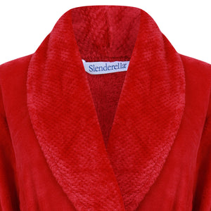 Slenderella Shawl Collar Wrap Robe with Waffle Detail (Small - XXXL)