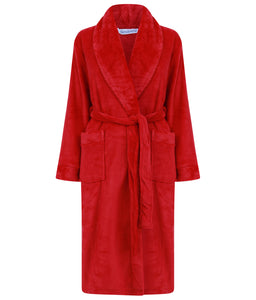 Slenderella Shawl Collar Wrap Robe with Waffle Detail (Small - XXXL)