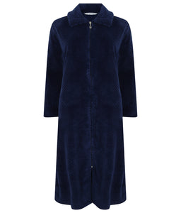 Slenderella Zip Up Waffle Fleece Dressing Gown (7 Colours)