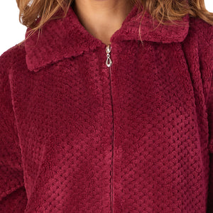 Slenderella Zip Up Waffle Fleece Dressing Gown (7 Colours)