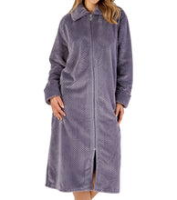 Load image into Gallery viewer, Slenderella Zip Up Waffle Fleece Dressing Gown (7 Colours)