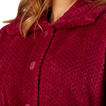 Load image into Gallery viewer, Slenderella Button Up Waffle Fleece Dressing Gown (7 Colours)