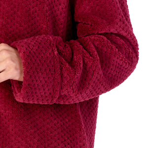 Slenderella Button Up Waffle Fleece Dressing Gown (7 Colours)