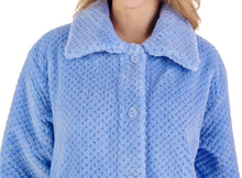 Load image into Gallery viewer, Slenderella Button Up Waffle Fleece Dressing Gown (7 Colours)