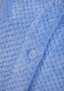 Slenderella Button Up Waffle Fleece Dressing Gown (7 Colours)