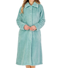 Load image into Gallery viewer, Slenderella Button Up Waffle Fleece Dressing Gown (7 Colours)