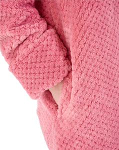 Slenderella Button Up Waffle Fleece Dressing Gown (7 Colours)