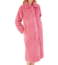 Load image into Gallery viewer, Slenderella Button Up Waffle Fleece Dressing Gown (7 Colours)
