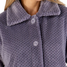 Load image into Gallery viewer, Slenderella Button Up Waffle Fleece Dressing Gown (7 Colours)