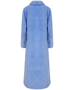 Slenderella Button Up Ankle Length Waffle Fleece Dressing Gown (7 Colours)