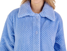 Load image into Gallery viewer, Slenderella Button Up Ankle Length Waffle Fleece Dressing Gown (7 Colours)