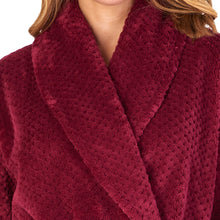 Load image into Gallery viewer, Slenderella Shawl Collar Waffle Fleece Long Dressing Gown (7 Colours)