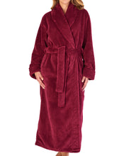 Load image into Gallery viewer, Slenderella Shawl Collar Waffle Fleece Long Dressing Gown (7 Colours)