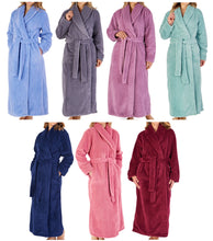 Load image into Gallery viewer, Slenderella Shawl Collar Waffle Fleece Long Dressing Gown (7 Colours)