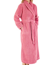 Load image into Gallery viewer, Slenderella Shawl Collar Waffle Fleece Long Dressing Gown (7 Colours)
