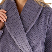 Load image into Gallery viewer, Slenderella Shawl Collar Waffle Fleece Long Dressing Gown (7 Colours)