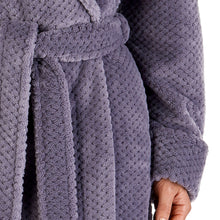 Load image into Gallery viewer, Slenderella Shawl Collar Waffle Fleece Long Dressing Gown (7 Colours)