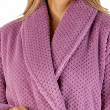 Load image into Gallery viewer, Slenderella Shawl Collar Waffle Fleece Long Dressing Gown (7 Colours)