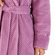 Load image into Gallery viewer, Slenderella Shawl Collar Waffle Fleece Long Dressing Gown (7 Colours)