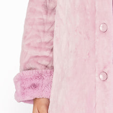 Load image into Gallery viewer, Slenderella Ladies Faux Fur Collar Button Through Dressing Gown (4 Colours)