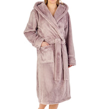 Load image into Gallery viewer, Ladies Slenderella Luxury Fleece Hooded Dressing Gown (6 Colours)